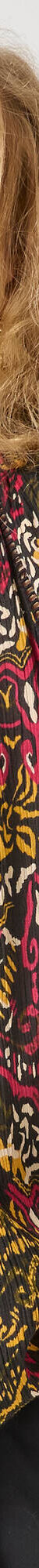 Blouse en voile crépon imprimée ethnnique (noir / multicolore) Blouse en voile crépon imprimée ethnnique (noir / multicolore)
